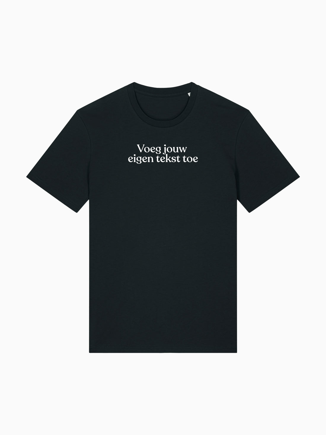 Zwart t-shirt met eigen tekst